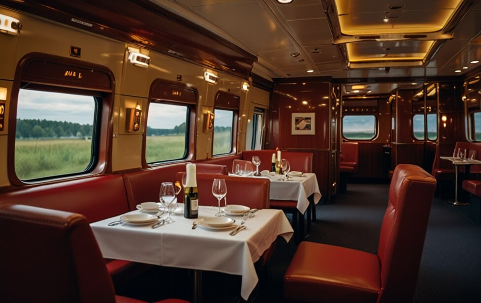 luxury train dining